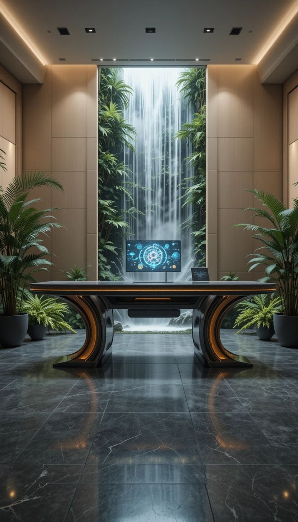 Giardino Verticale Preservato con Cascata - Sconto per Rivenditori e Aziende Fiorissima - Per interno