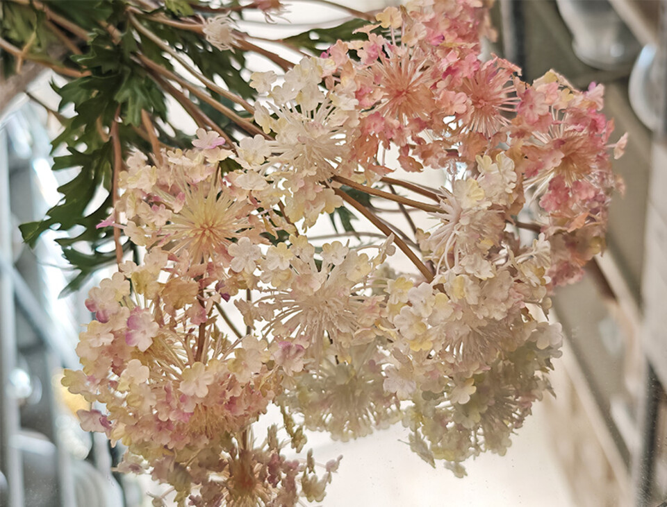 Queen Anne's Lace x 3  H 84 - Sconti per Fioristi e Aziende . - In poliester