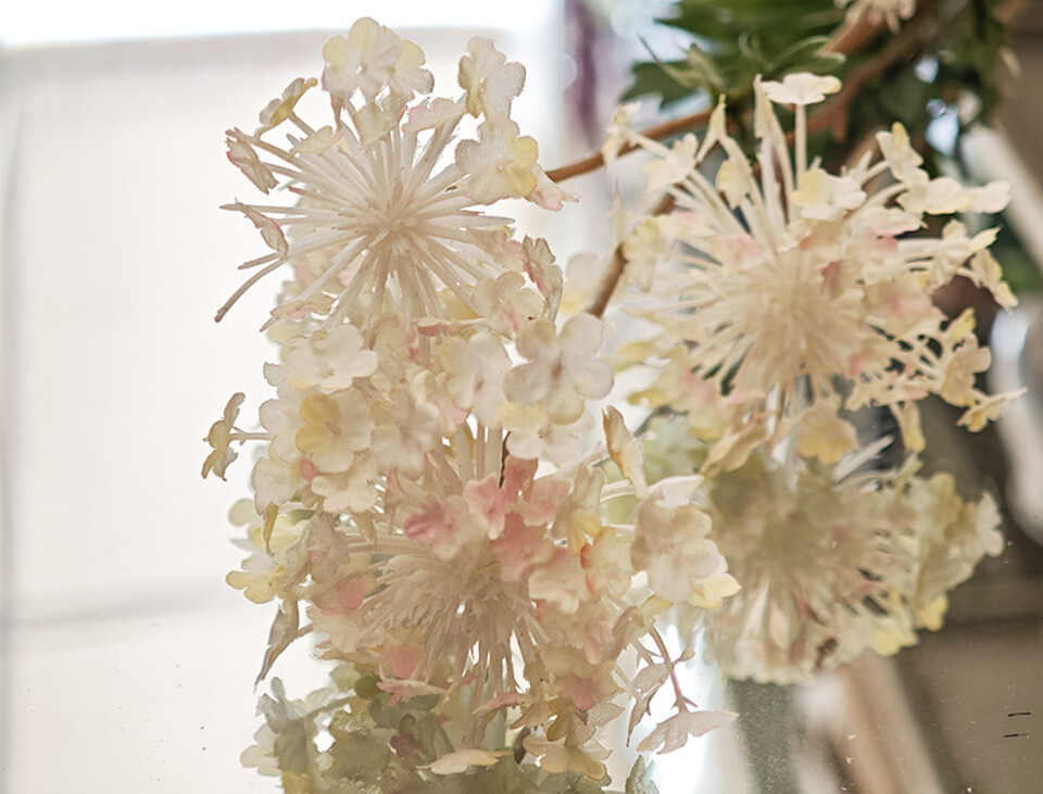 Queen Anne's Lace x 3  H 84 - Sconti per Fioristi e Aziende . - In poliester