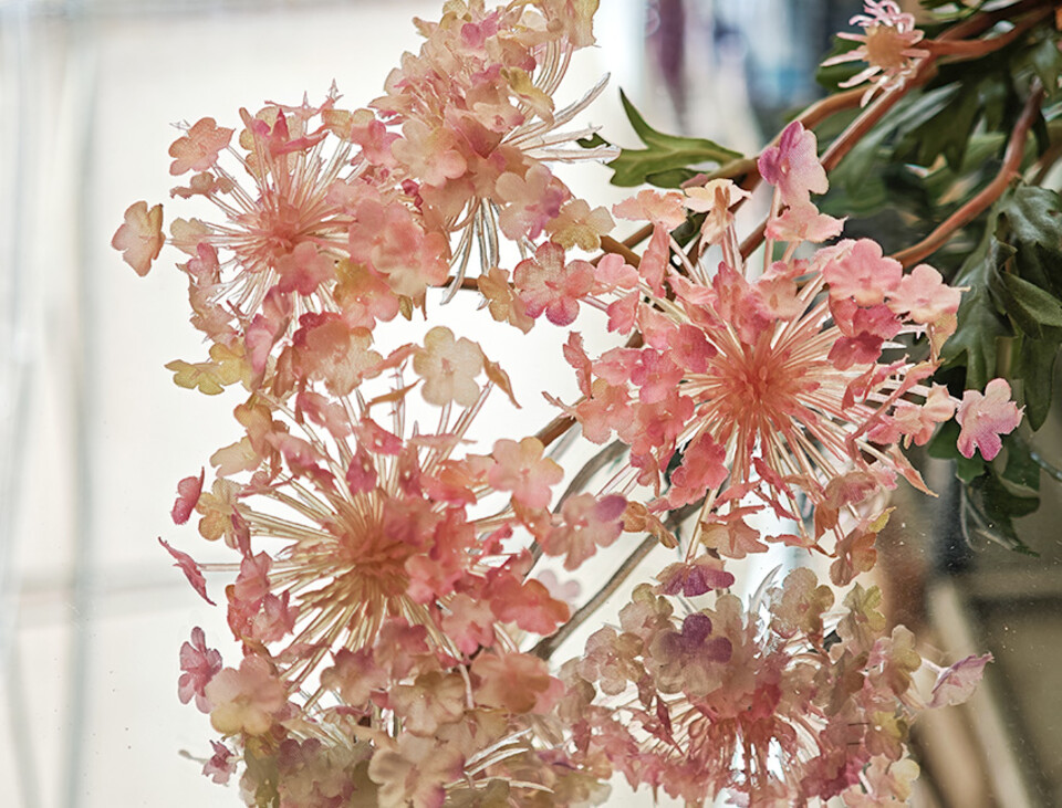 Queen Anne's Lace x 3  H 84 - Sconti per Fioristi e Aziende . - In poliester