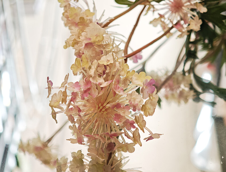 Queen Anne's Lace x 3  H 84 - Sconti per Fioristi e Aziende . - In poliester