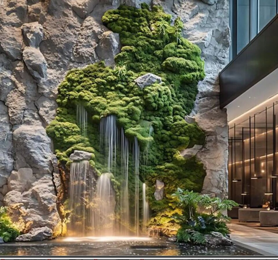 Giardino Verticale Preservato con Cascata - Sconto per Rivenditori e Aziende Fiorissima - Per interno