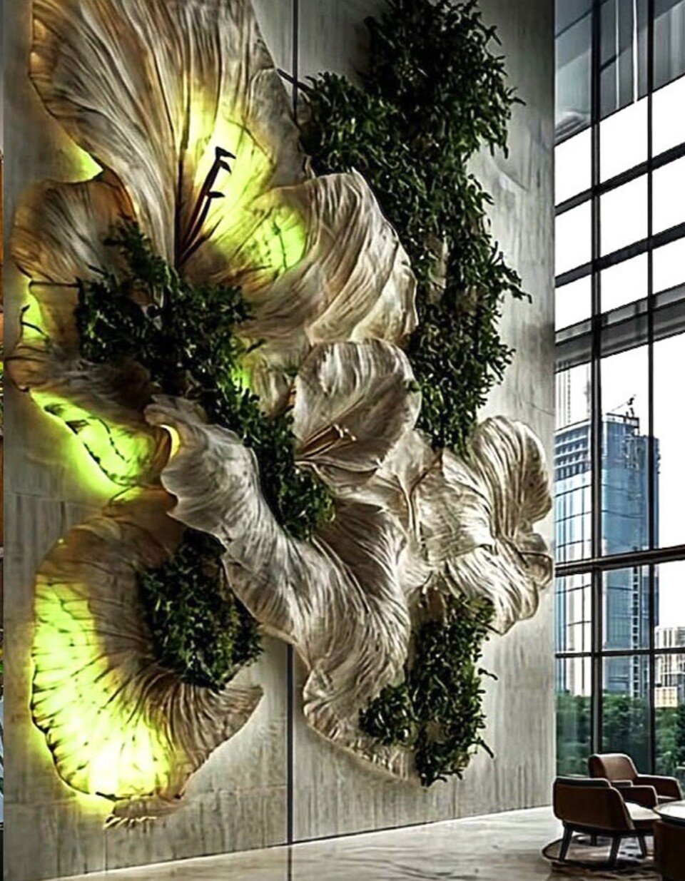 Giardino Verticale su Parete Rocciosa - Sconto per Fioristi e Aziende - con Muschi e Vegetali Preservati