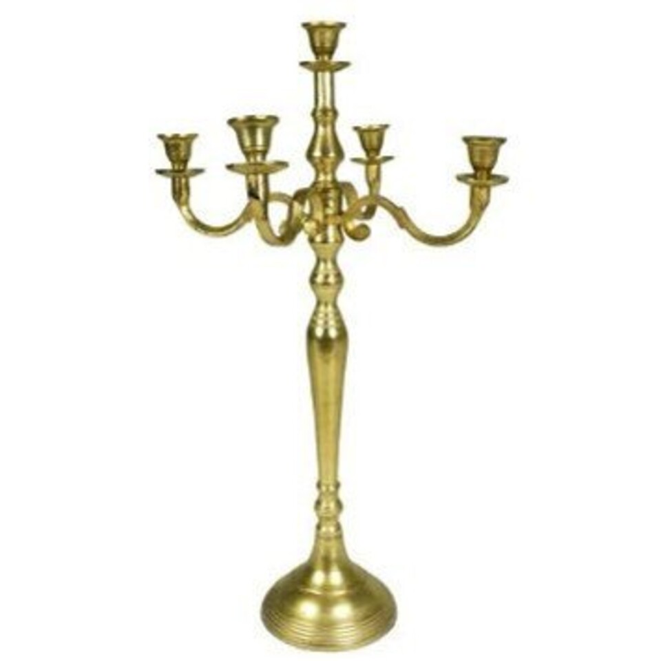 Candelabro H 120  cinque luci  - Sconti per Fioristi e Aziende . - Bianco - Oro - Silver