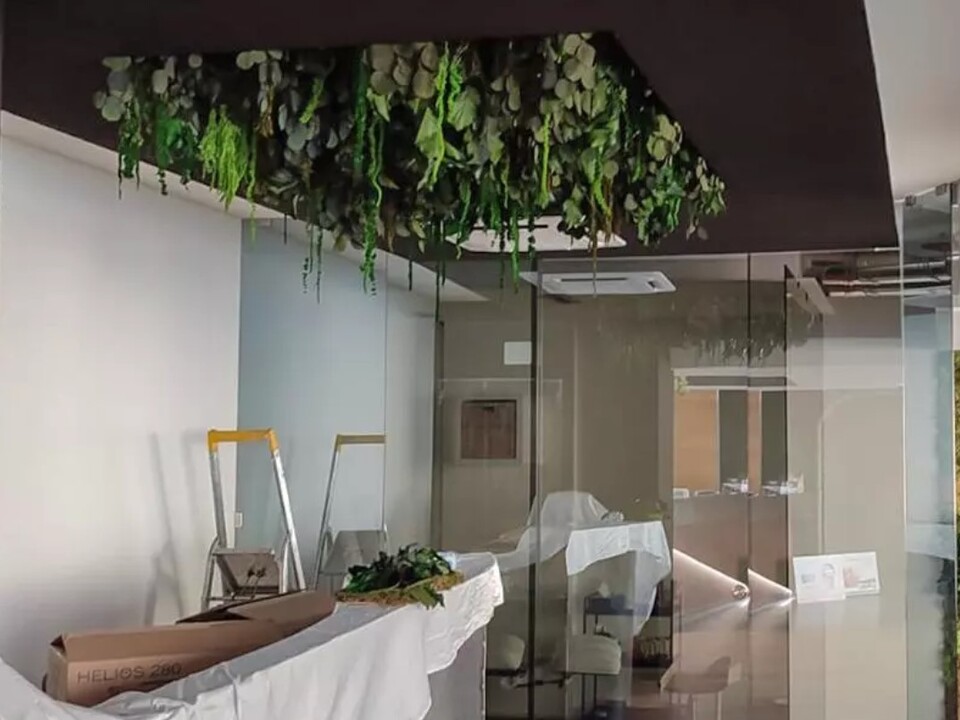 Soffitto con Vegetali Verdi Pendentii - Sconto per Fioristi e Aziende - Per esterno ed interno