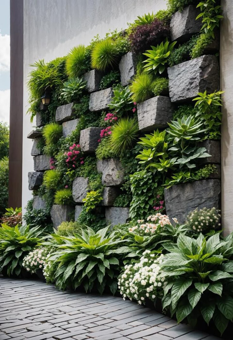 Giardino Verticale su Parete Rocciosa - Sconto per Fioristi e Aziende - con Muschi e Vegetali Preservati