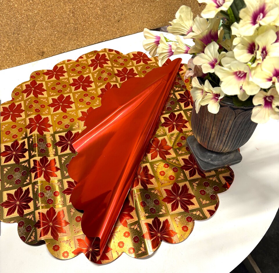 Sottovaso Smerlato Stelline - Sconti per Fioristi e Aziende Conf. x 50 dm.65 Base Rosso