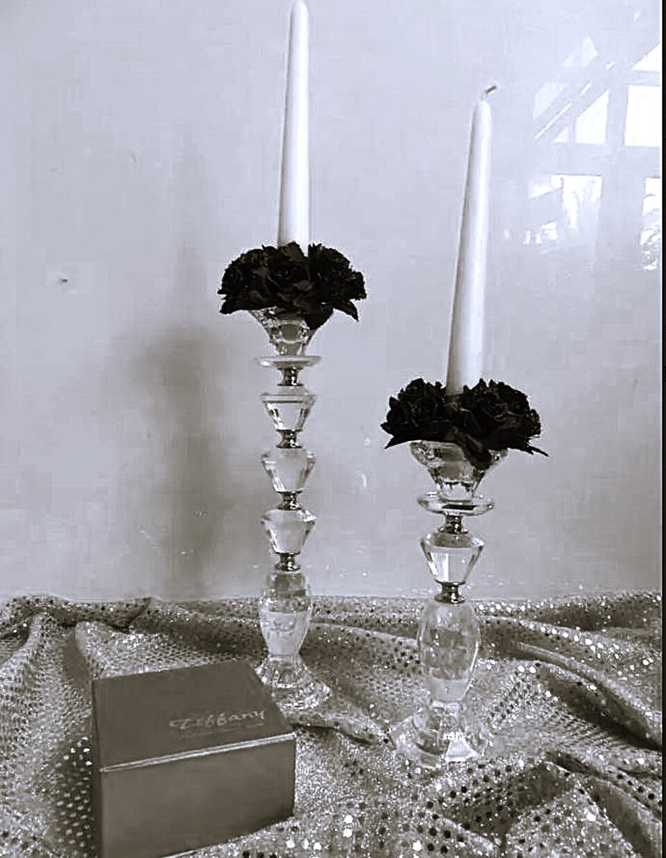 Candelabro in vetro 2 misure - Sconti per Fioristi e Aziende - H 20 e H 30