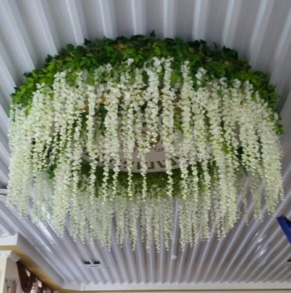 Soffitto Fiorito con Pendenti Artificiali - Sconto per Fioristi e Aziende - Per esterno ed interno