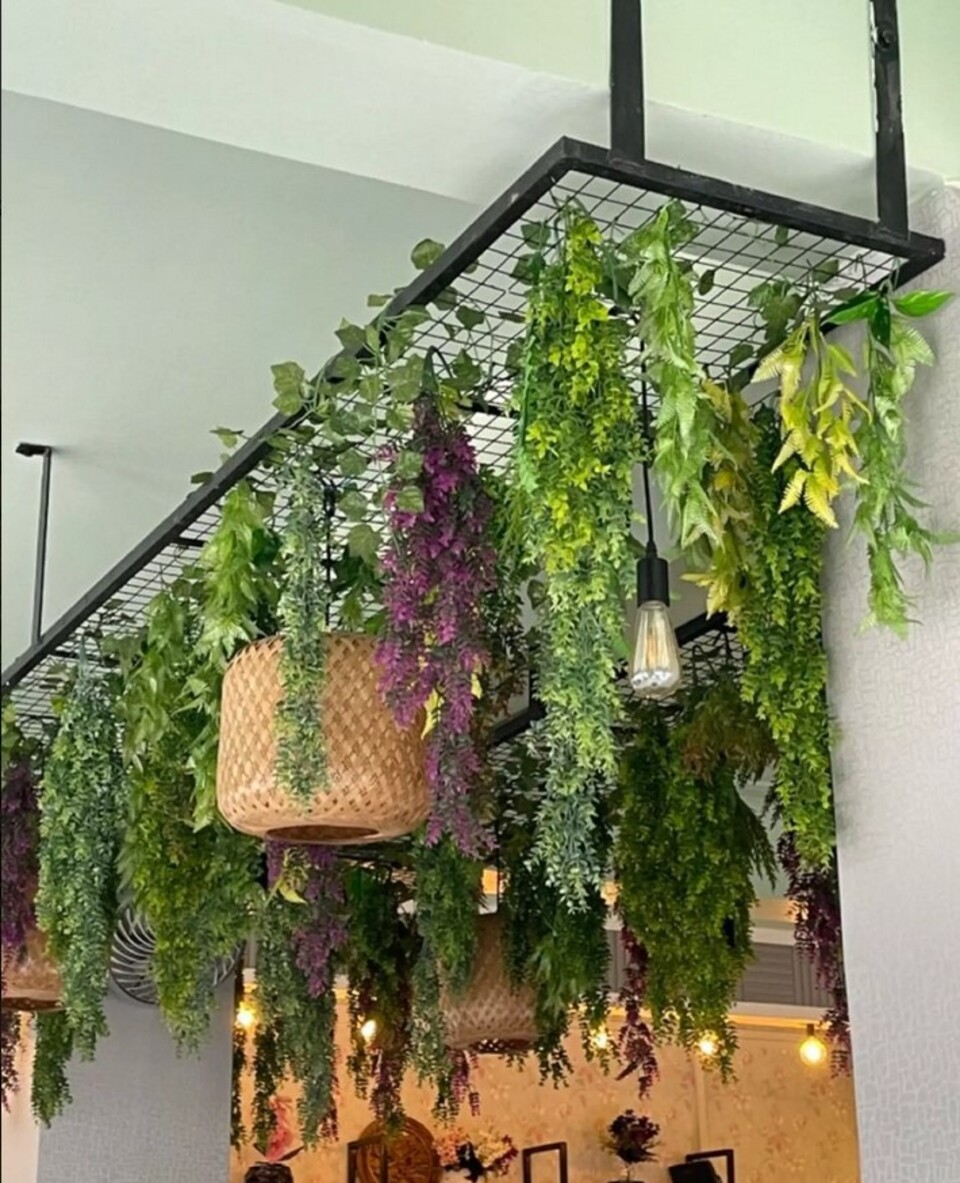 Soffitto Fiorito con Pendenti Artificiali - Sconto per Fioristi e Aziende - Per esterno ed interno