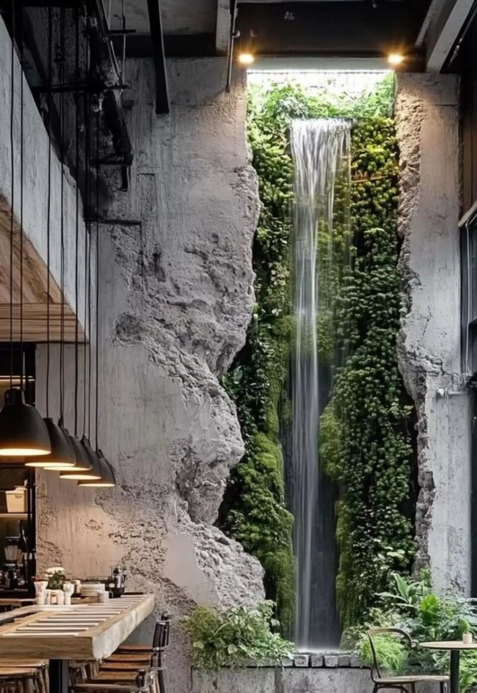 Giardino Verticale Preservato con Cascata - Sconto per Rivenditori e Aziende Fiorissima - Per interno