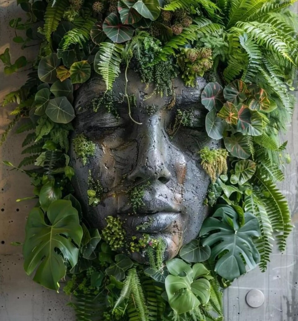 Giardino Verticale su Parete Rocciosa - Sconto per Fioristi e Aziende - con Muschi e Vegetali Preservati