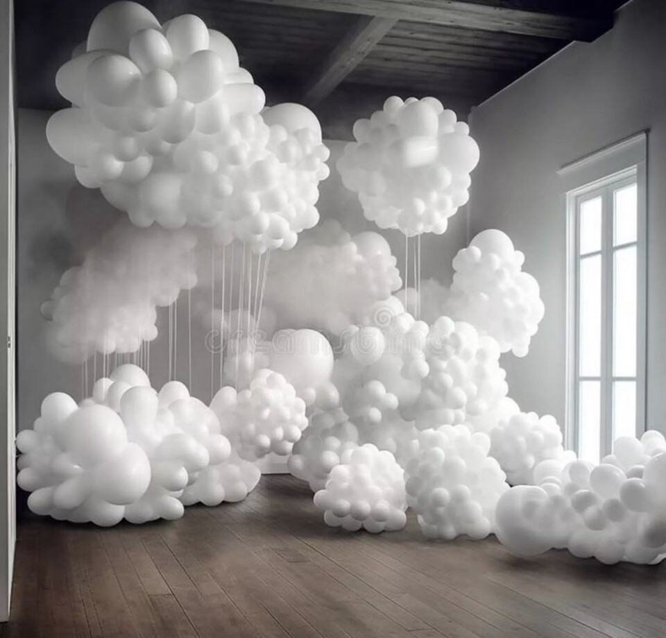 Nuvole Artificiali Sospese con Pioggia - Sconto per Fioristi e Aziende - Con o senza effetto pioggia