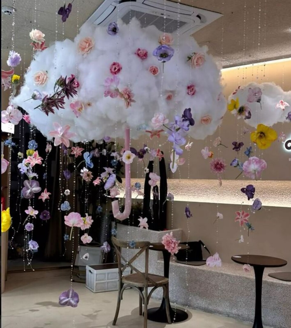 Nuvole Artificiali Sospese con Pioggia - Sconto per Fioristi e Aziende - Con o senza effetto pioggia