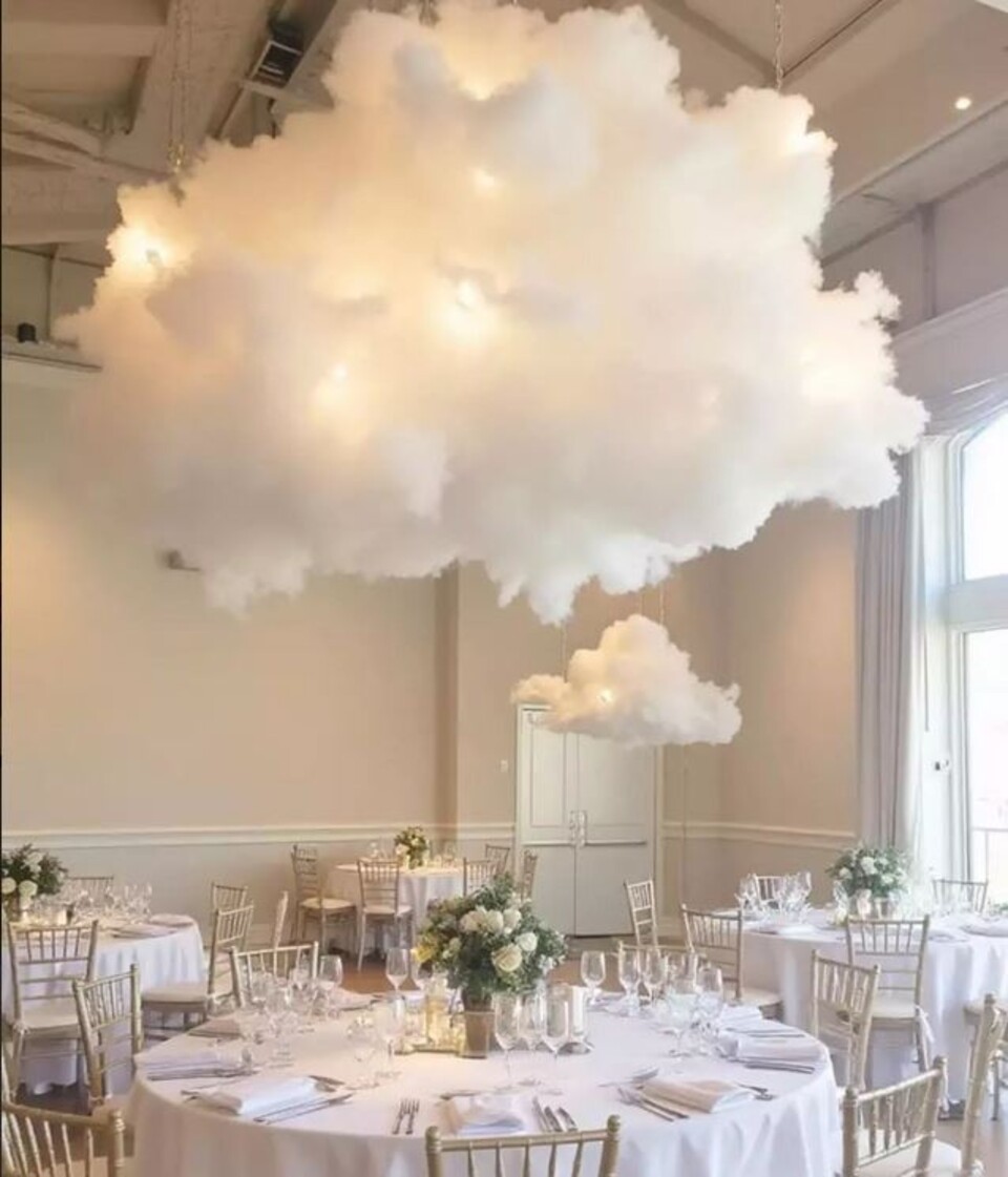 Nuvole Artificiali Sospese con Pioggia - Sconto per Fioristi e Aziende - Con o senza effetto pioggia