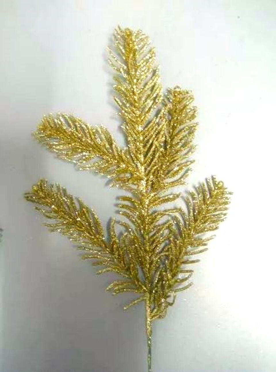 Ramo Abete Oro Glitterato lungo cm. 30 - Sconti per Fioristi e Aziende