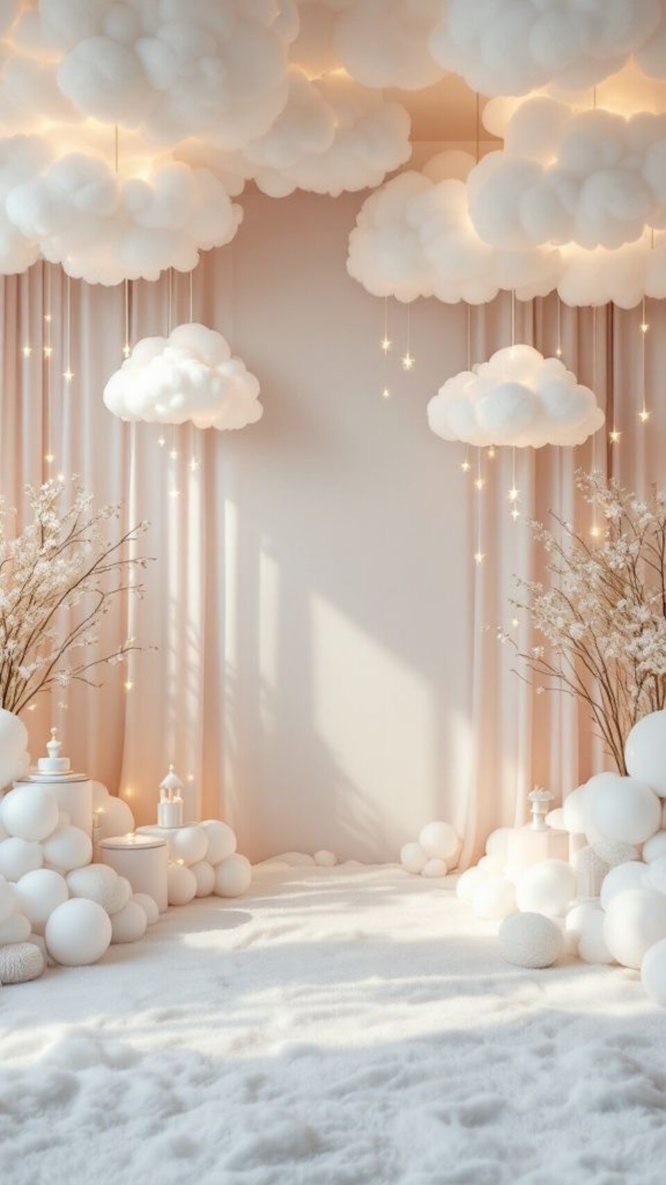 Nuvole Artificiali Sospese con Pioggia - Sconto per Fioristi e Aziende - Con o senza effetto pioggia