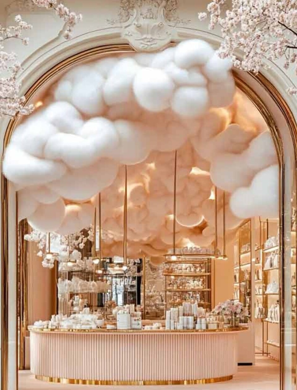 Nuvole Artificiali Sospese con Pioggia - Sconto per Fioristi e Aziende - Con o senza effetto pioggia