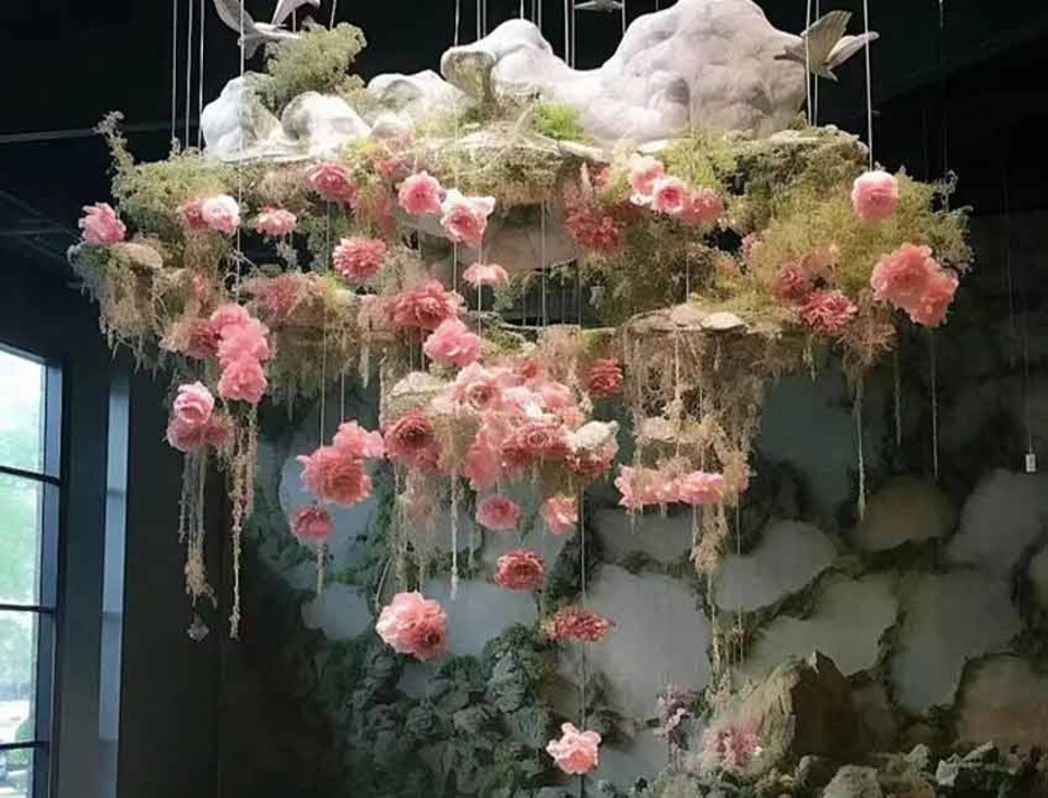 Nuvole Artificiali Sospese con Pioggia - Sconto per Fioristi e Aziende - Con o senza effetto pioggia