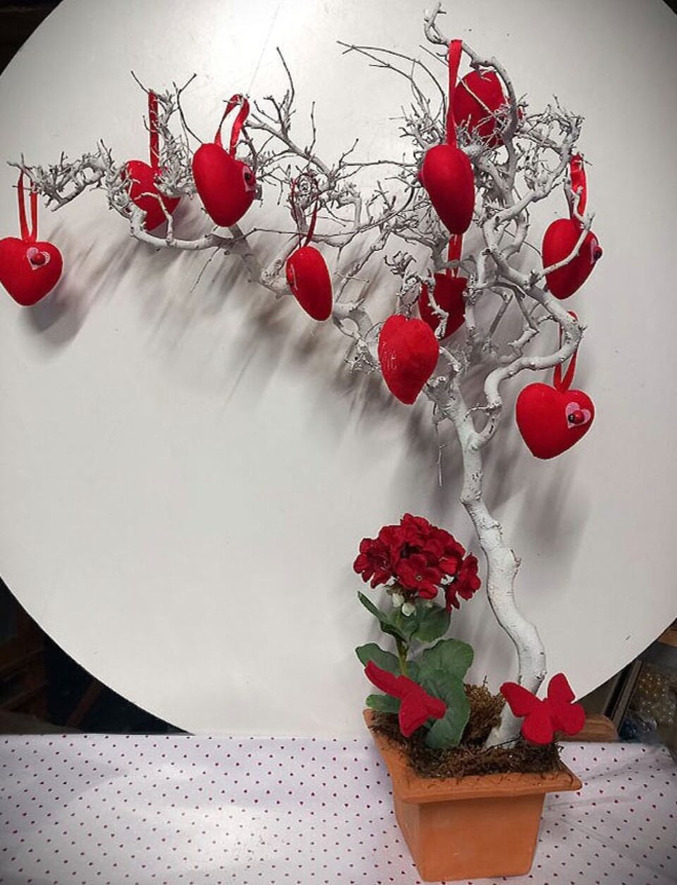 Cuori x 4 in velluto cm. 6 - Sconti per Fioristi e Aziende