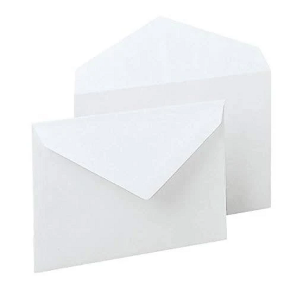 Bigliettini bianchi con busta - Sconti per Fioristi e Aziende - Box 100 biglietti+100 buste