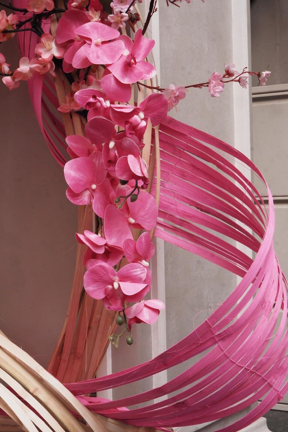 Midollino piatto H 100 - Sconti per Fioristi e Aziende - Lilla/Nat. mazzo da gr. 200