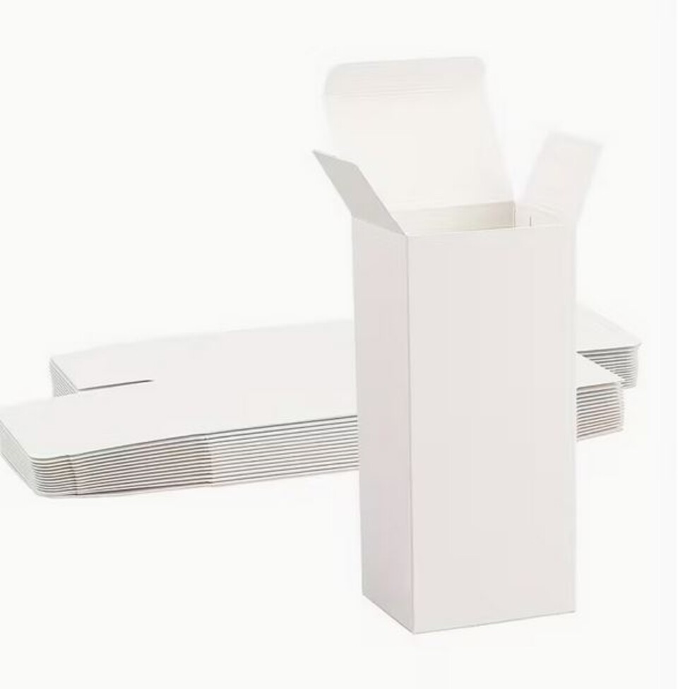 Scatola per bomboniera H 18 cm. 8 x 8 - Sconti per Fioristi e Aziende -  lino bianco pieghevole