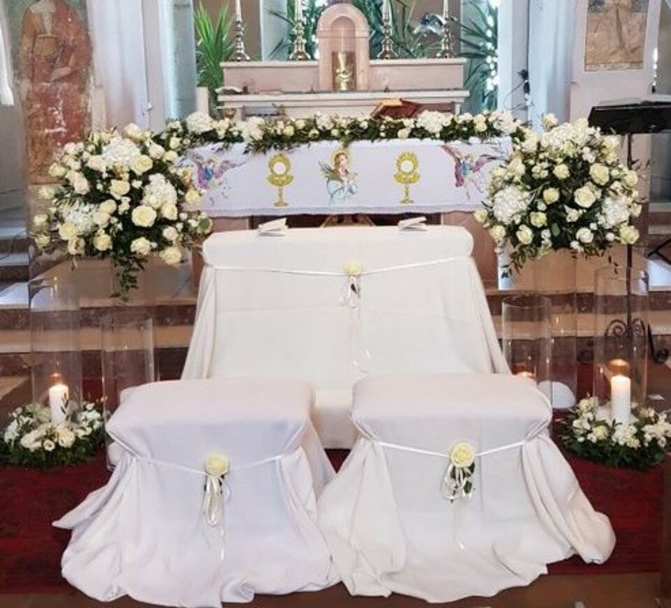Copri Inginocchiatoio 9 pezzi  - Sconti per Fioristi e Aziende . - Tessuto Ottomano Millerighe