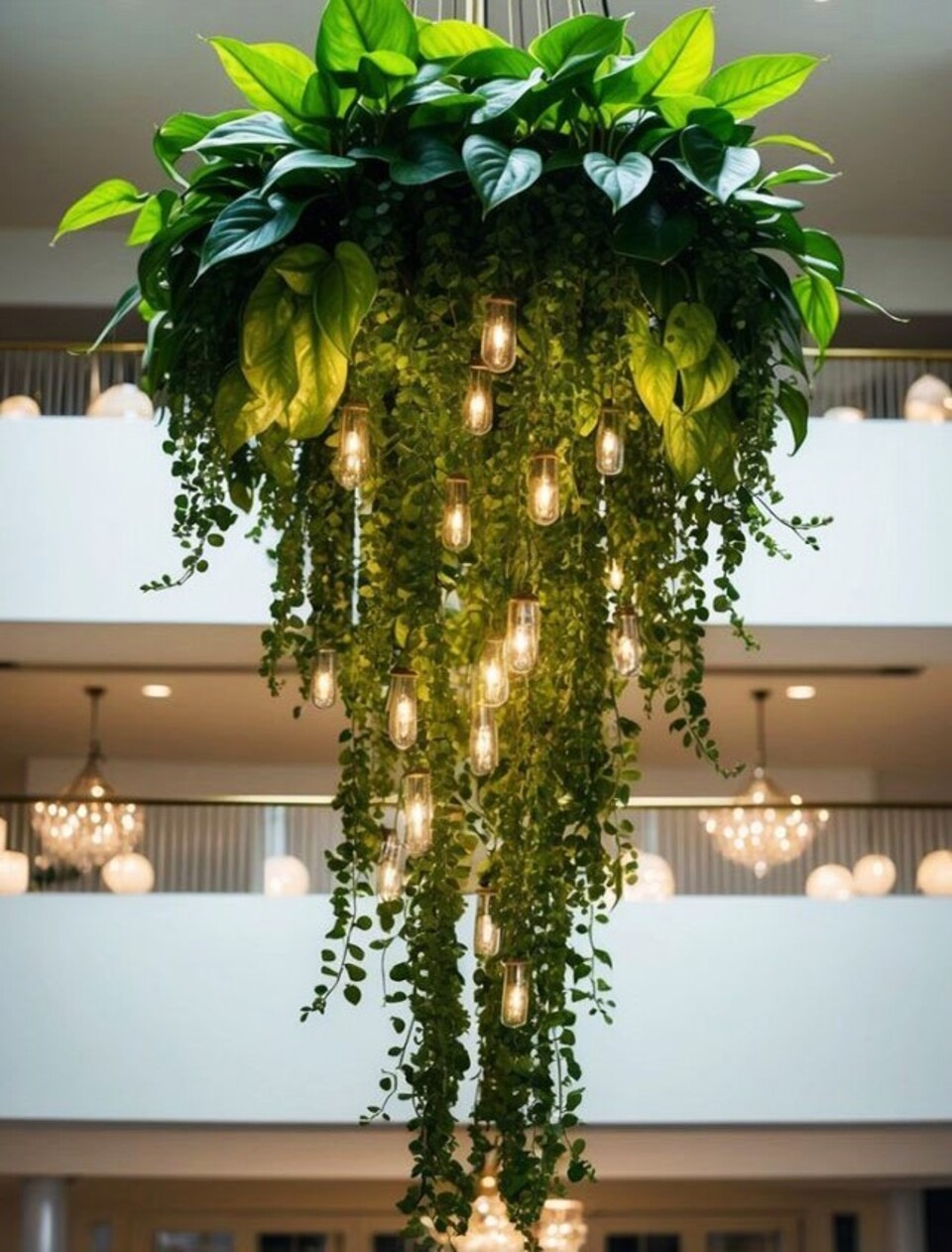 Soffitto con Vegetali Verdi Pendenti - Sconto per Fioristi e Aziende - Per esterno ed interno