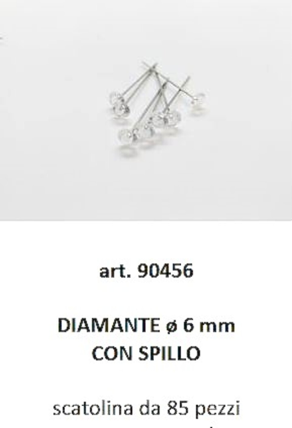 Diamante Sintetico su Spillo - Sconti per Fioristi e Aziende - Diamanti mm. 6 - 8 - 10