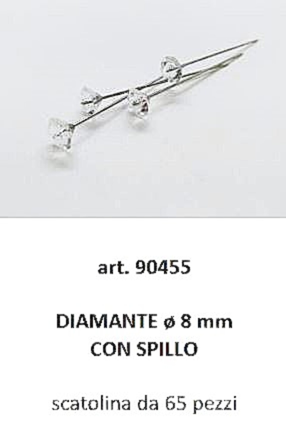 Diamante Sintetico su Spillo - Sconti per Fioristi e Aziende - Diamanti mm. 6 - 8 - 10