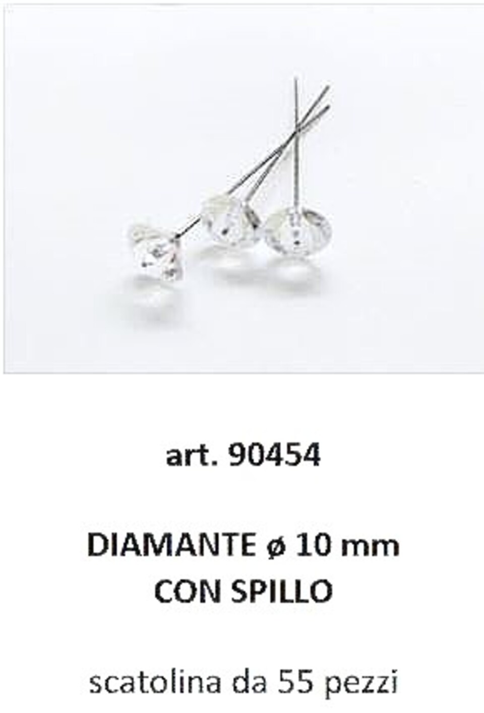 Diamante Sintetico su Spillo - Sconti per Fioristi e Aziende - Diamanti mm. 6 - 8 - 10