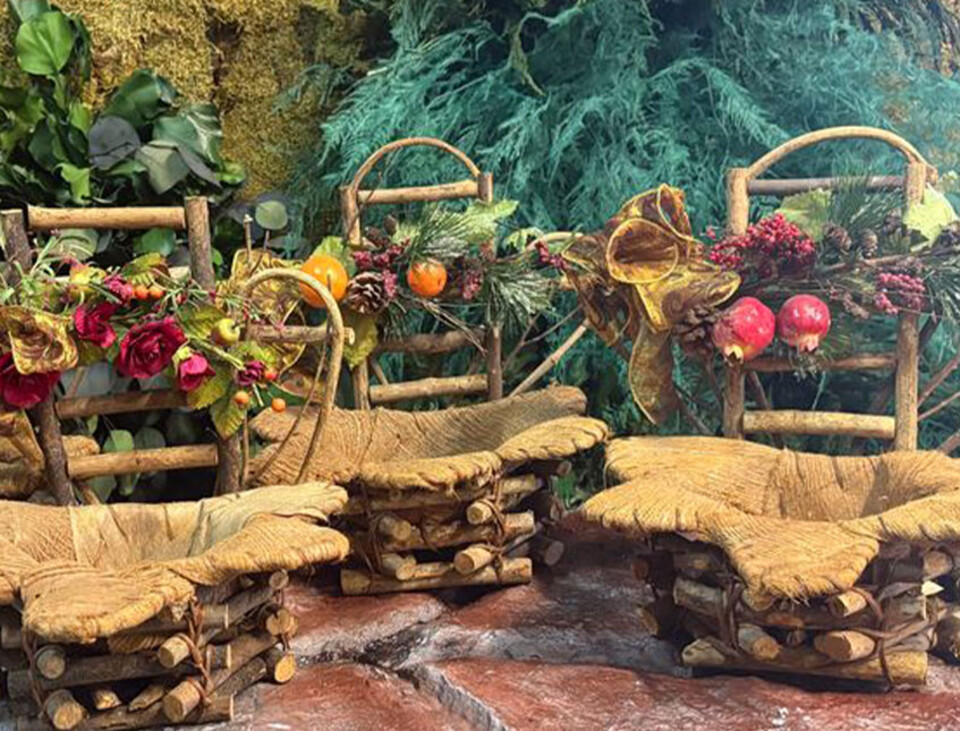 Cesto Portapianta Coco net decorato - Prezzo speciale fine serie dm. 31 H 35 con Foro dm. 15
