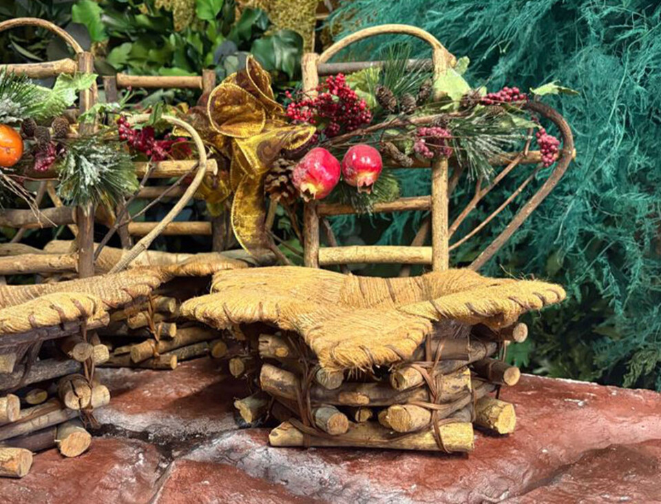 Cesto Portapianta Coco net decorato - Prezzo speciale fine serie dm. 31 H 35 con Foro dm. 15