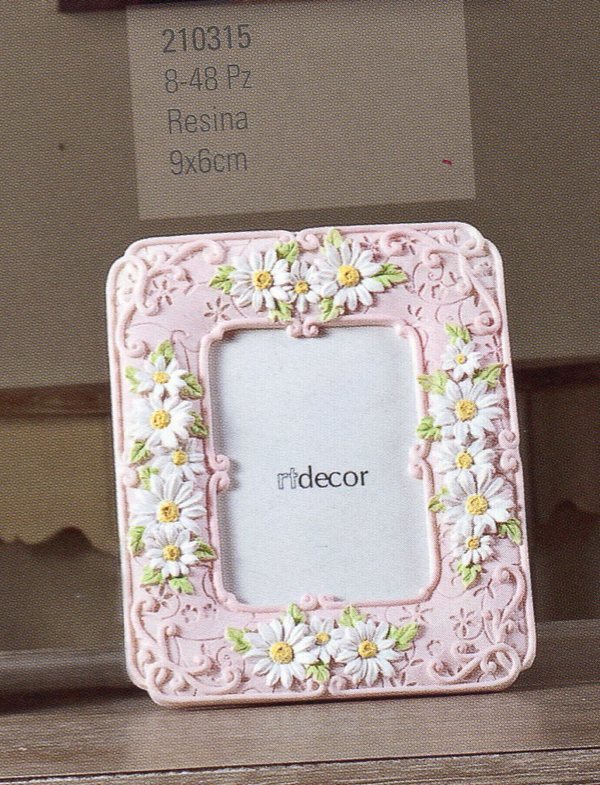 Cornice Portafoto Rosa cm. 9 x 6 Articolo per S. Valentino - Sconti per Fioristi e Aziende