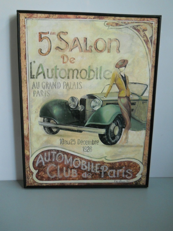 Quadro Liberty cm. 50 x 38 - Sconti Mobilieri e Arredatori - Mod. "5* Salone deell'auto" con cornice