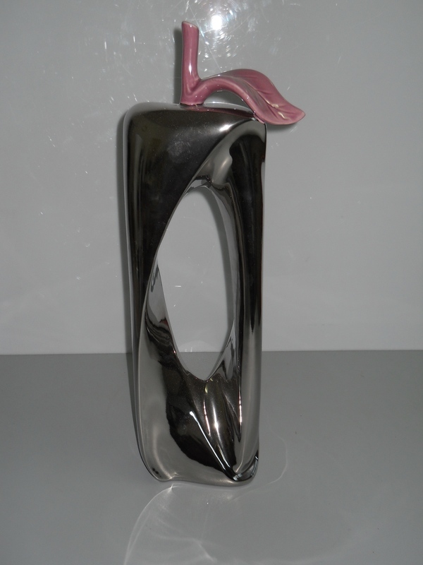Mela Argentata Stilizzata  - Sconti per Fioristi e Aziende - Alti cm. 50 e cm. 26