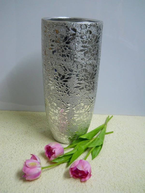 Vaso Nefertiti Argento - Sconti per Fioristi e Aziende - Alto cm. 32 e cm. 40
