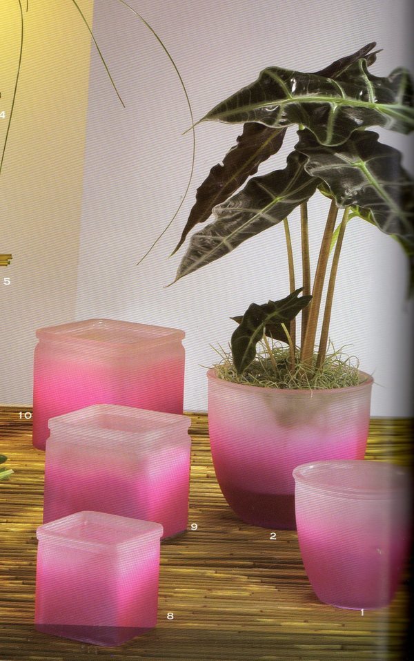 Cubetto in vetro satinato fuxia cm 7,5 e cm. 10  - Sconti per Fioristi e Aziende