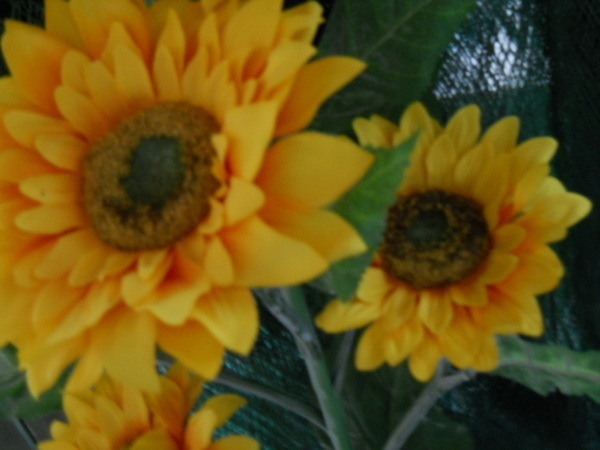 Girasole Artificiale x 3 Large Stem - Sconti per Fioristi e Aziende . - in poliestere