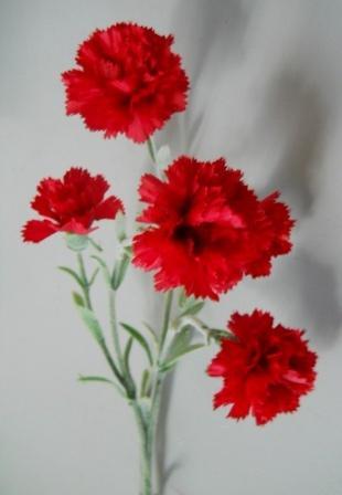 Garofanino Artificiale x 5  in poliester - Sconti per Fioristi e Aziende .