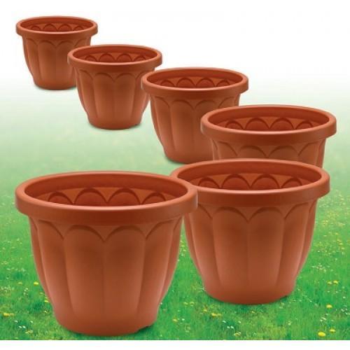 Vaso Dorico in plastica color terracotta - Sconti per Fioristi e Aziende