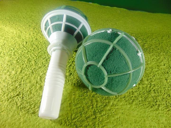 Microfono per fiorista con spugna Conf. 10 Pz. manico in plastica - Sconti per Fioristi e Aziende