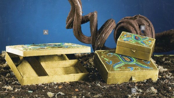 Cofanetto porta gioie cm. 20 - Sconti per Fioristi e Aziende - decoro paillettes