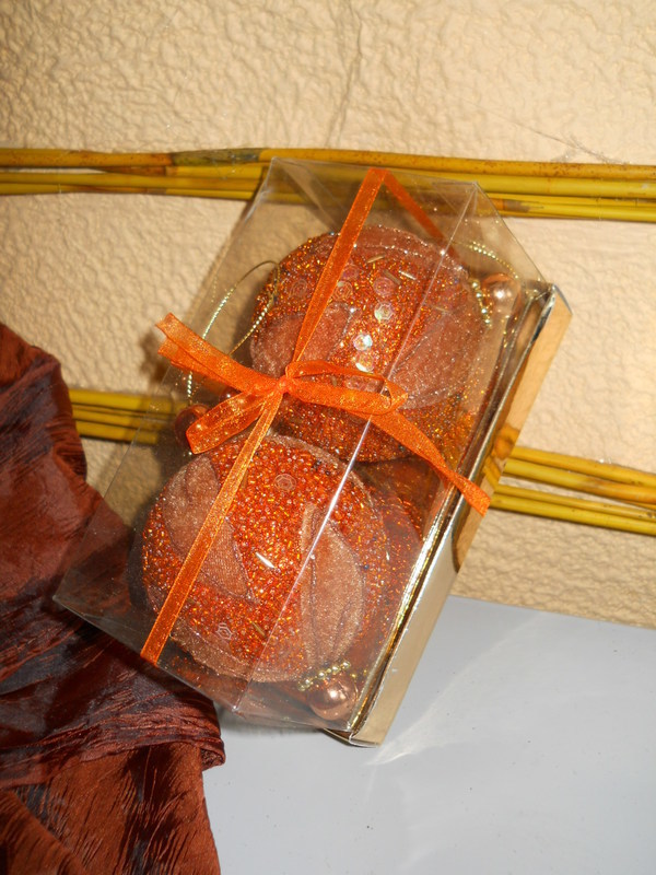 Palline x 2 velluto ambra - Sconti per Fioristi e Aziende - Sfera dm.10 decorata