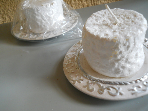 Piattino Ceramica Natalizia   - Sconti per Fioristi e Aziende - con candela