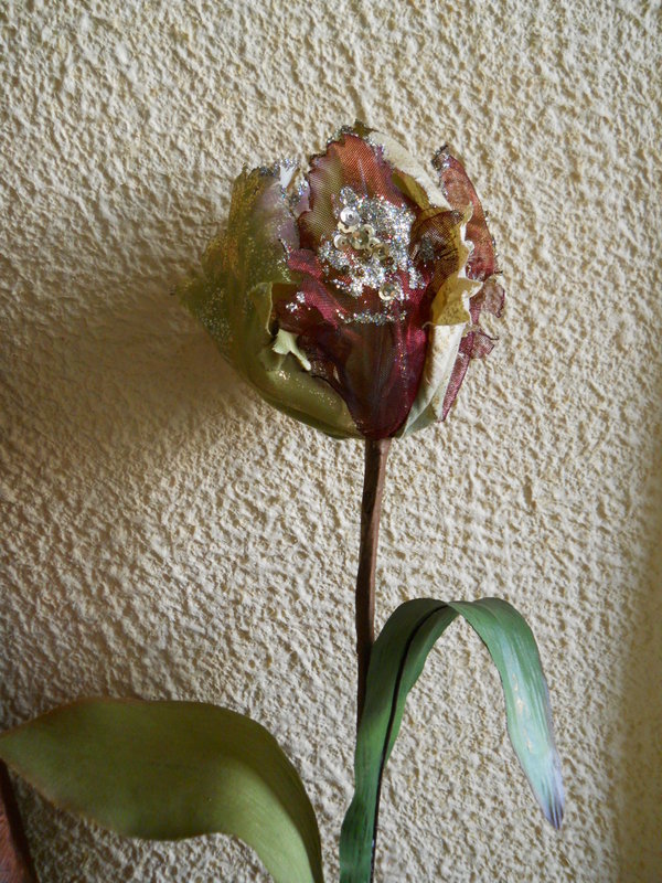 Tulipano Pappagallo Artificiale H 80 - Mod. Sheer - Sconti per Fioristi e Aziende