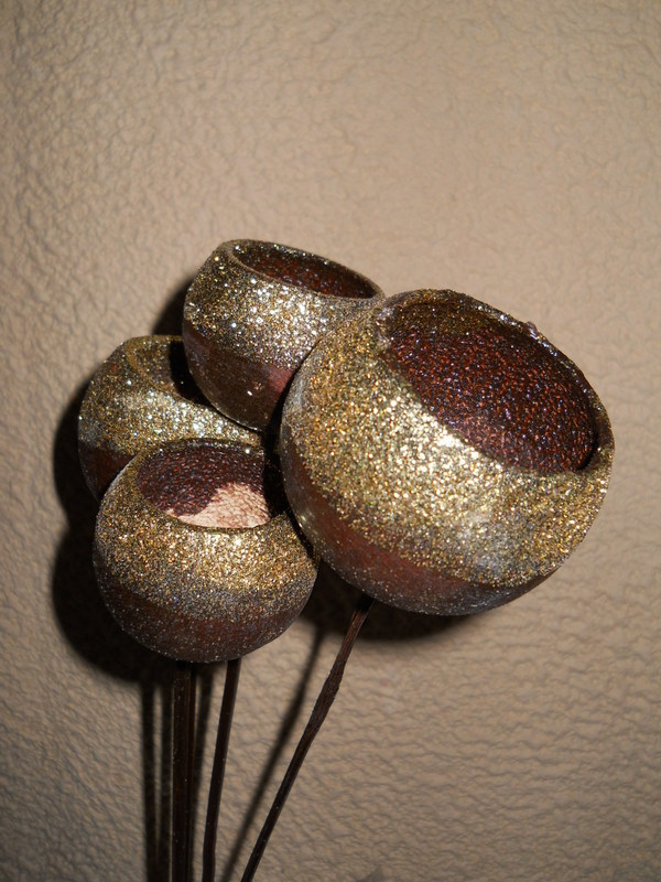 Bell Cups x 4 steccati H 60  - Sconti per Fioristi e Aziende - bordo colorato e glitterato
