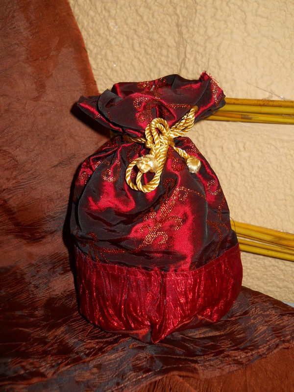 Sacchetto Lamè Bordeaux - Sconto per Fioristi e Aziende - Ricamato in 2 decori