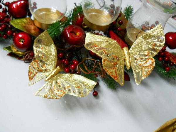Farfalle Oro x 6   cm. 18 x 12  - Sconti per Fioristi e Aziende - con clip
